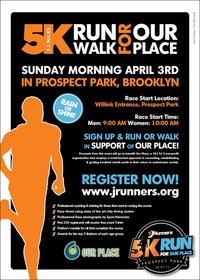 5k run/ walkathon for our place april 3 2011