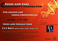 community shabbaton > sushi and saki april 29 2011