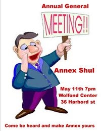 annex shul agm come out hear whats happening and be heard  may 11 2011